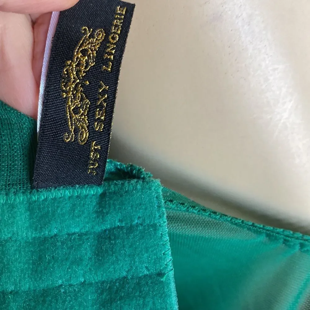 Just Sexy plus size Christmas Lingerie Set Emerald Green